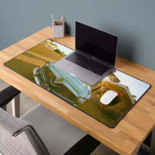 Famous Blue Swallow Motel on Route 66 Desk Mat