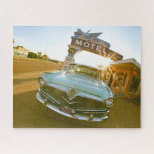 Famous Blue Swallow Motel on Route 66 Jigsaw Puzzle
