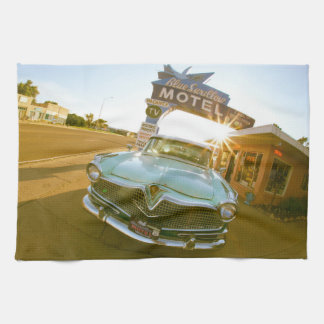 Famous Blue Swallow Motel on Route 66 Kitchen Towel