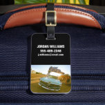 Famous Blue Swallow Motel on Route 66 Luggage Tag<br><div class="desc">Tucumcari, New Mexico. Famous Blue Swallow Motel on Route 66 with old car parked in front.</div>