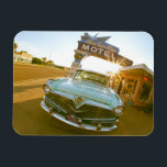 Famous Blue Swallow Motel on Route 66 Magnet<br><div class="desc">Tucumcari, New Mexico. Famous Blue Swallow Motel on Route 66 with old car parked in front.</div>