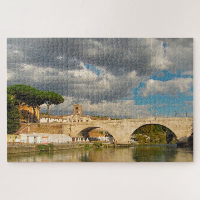 Famous Bridges on the Tiber Rome. Jigsaw Puzzle (Horizontal)
