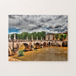 Famous Bridges on the Tiber Rome. Jigsaw Puzzle