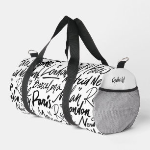 Famous Cities of the World Personalized Duffle Bag