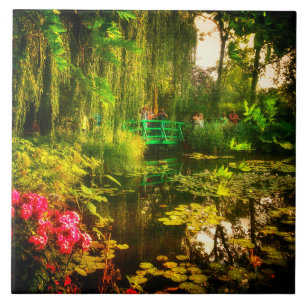 Famous Claude Monet Giverny Pond Lilies Tile