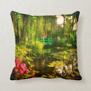 Famous Claude Monet Giverny Pond with Lilies Throw Pillow