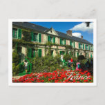 Famous Claude Monet Giverny Residence France Postcard<br><div class="desc">Famous Claude Monet Giverny, France French Architecture / Life / Cityscape / Building Postcard / Card to add to your travel memorabilia collection. A cool gift / present for all who love unique custom design personalized items, positive vibes, holidays, travelling, Europe, popular destinations, French Theme, love happy colours, busy prints...</div>