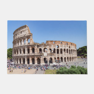 Famous Colosseum in Rome, Italy Doormat