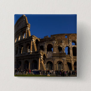 Famous Colosseum in Rome Italy Landmark 2 Inch Square Button