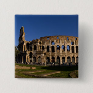 Famous Colosseum in Rome Italy Landmark 2 Inch Square Button