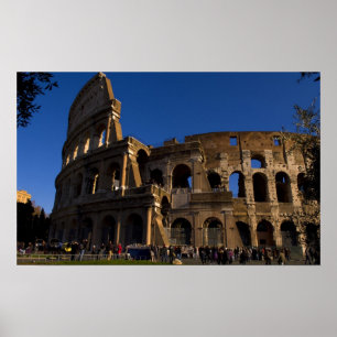 Famous Colosseum in Rome Italy Landmark Poster