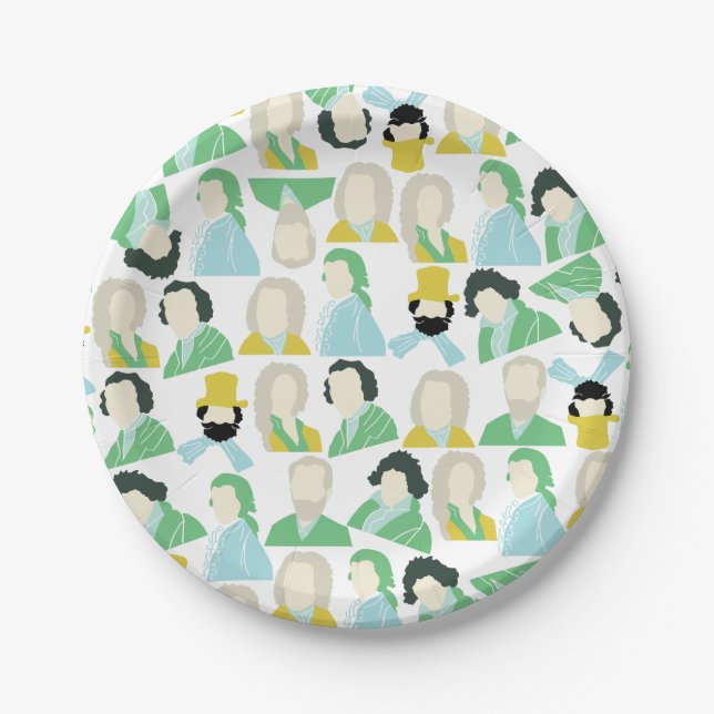 Famous composers paper plates (Front)