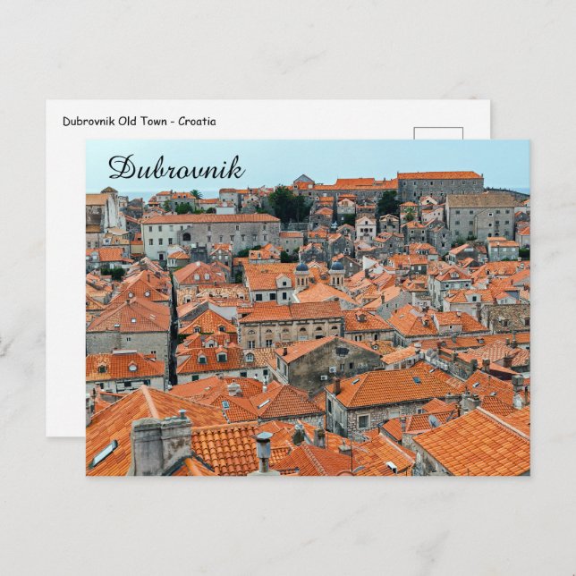 Famous Dubrovnik Old Town roofs - Dalmatia,Croatia Postcard (Front/Back)