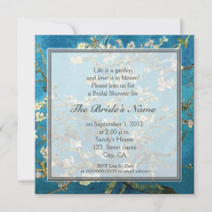 Famous fine art bridal shower party invitation