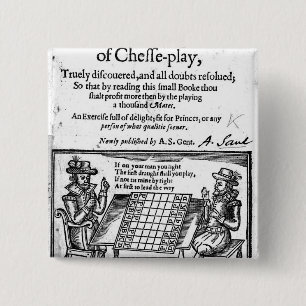 Famous Game of Chess, 1614 2 Inch Square Button