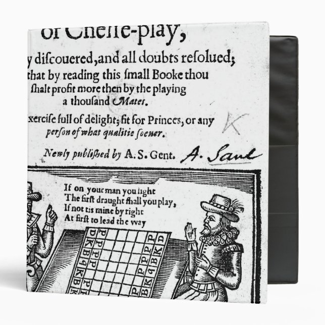 Famous Game of Chess, 1614 Binder (Front/Inside)