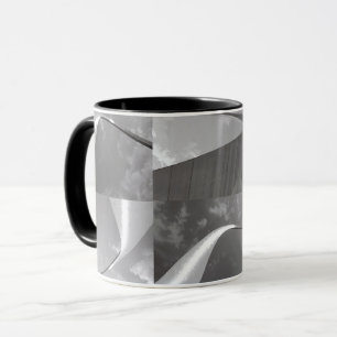 Famous Gateway Arch Black, White & Gray  Mug