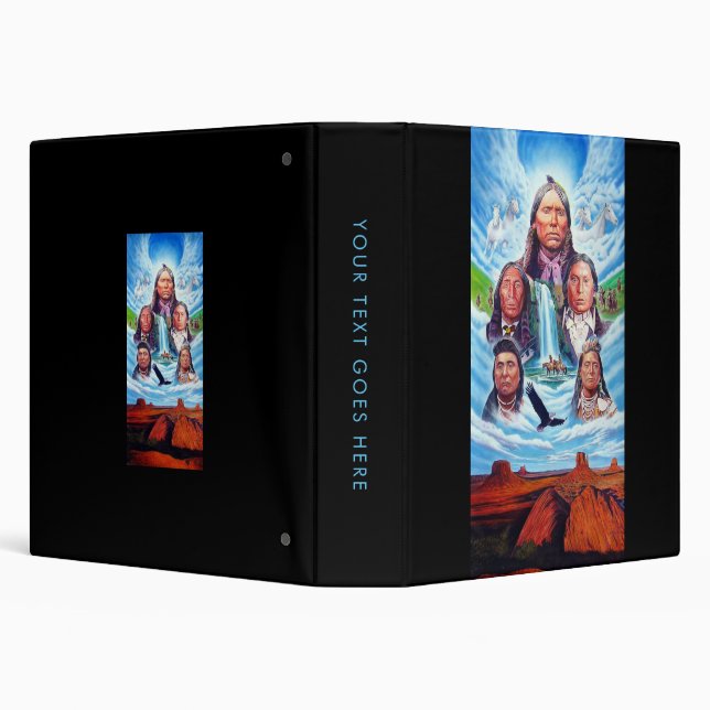 Famous Indian Chiefs Native Americans Template Binder (Background)