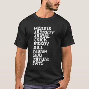Famous Influential Jazz Pianists List T-Shirt