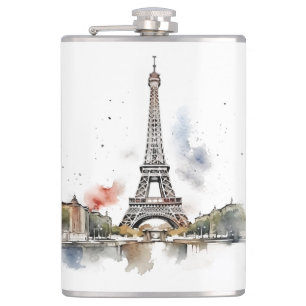 Famous landmarks design hip flask