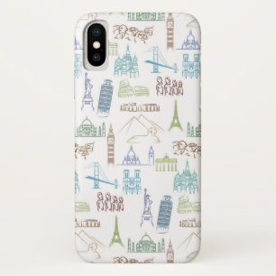 Famous Landmarks Pattern Case-Mate iPhone Case