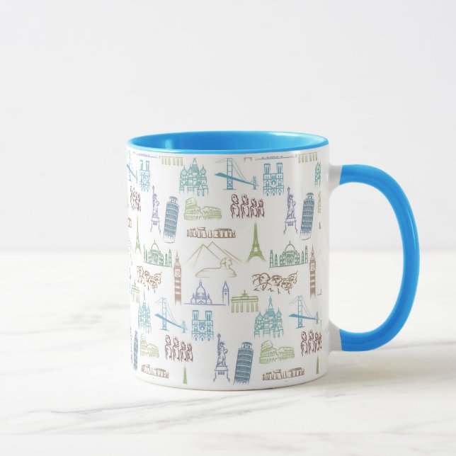 Famous Landmarks Pattern Mug (Right)