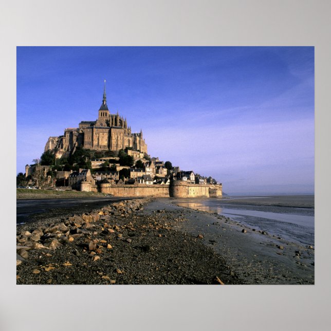 Famous Le Mont St. Michel Island Fortress in Poster (Front)