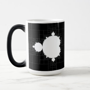 Famous Mandelbrot set white on black Coffee Mug