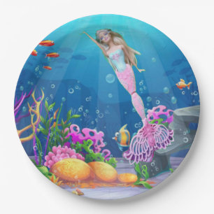 Famous Mermaid Paper Plate