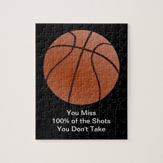 Famous Motivational Quote Basketball Poster Jigsaw Puzzle (Vertical)