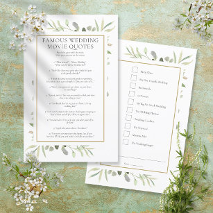 Famous Movie Quotes Bridal Shower Game