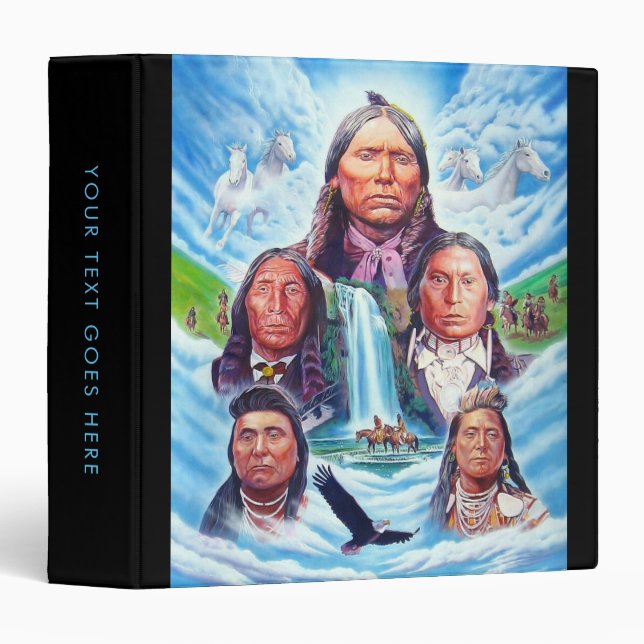 Famous Native Americans Indian Chiefs Template Binder (Front/Spine)