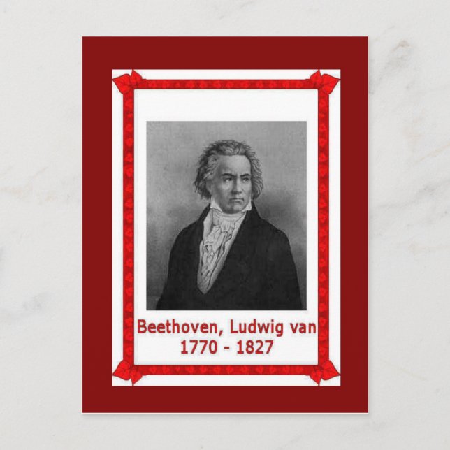 Famous people, Ludwig van Beethoven 170-1827 Postcard (Front)