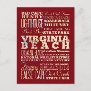 Famous Places of Virginia Beach, Virginia. Postcard