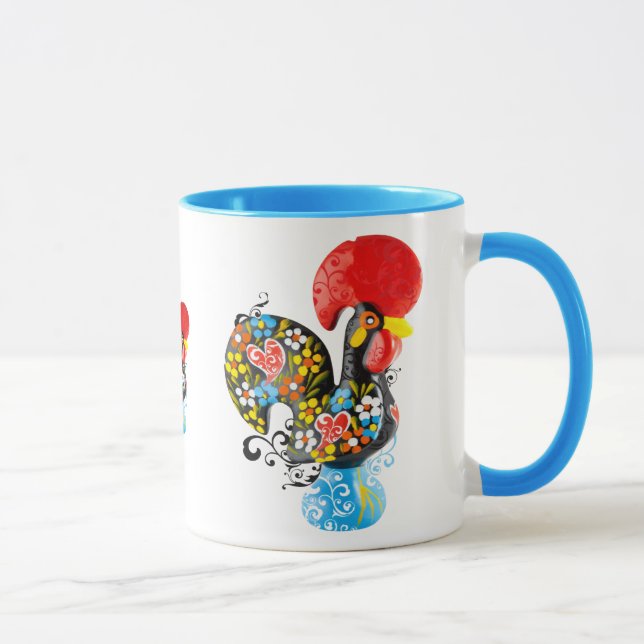 Famous Rooster of Barcelos Nr 06 - Floral edition Mug (Right)