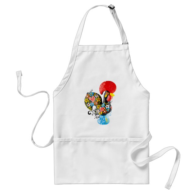 Famous Rooster of Barcelos Nr 06 - Floral edition Standard Apron (Front)