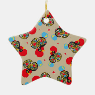 Famous Rooster of Barcelos Nr 06 Pattern Ceramic Ornament