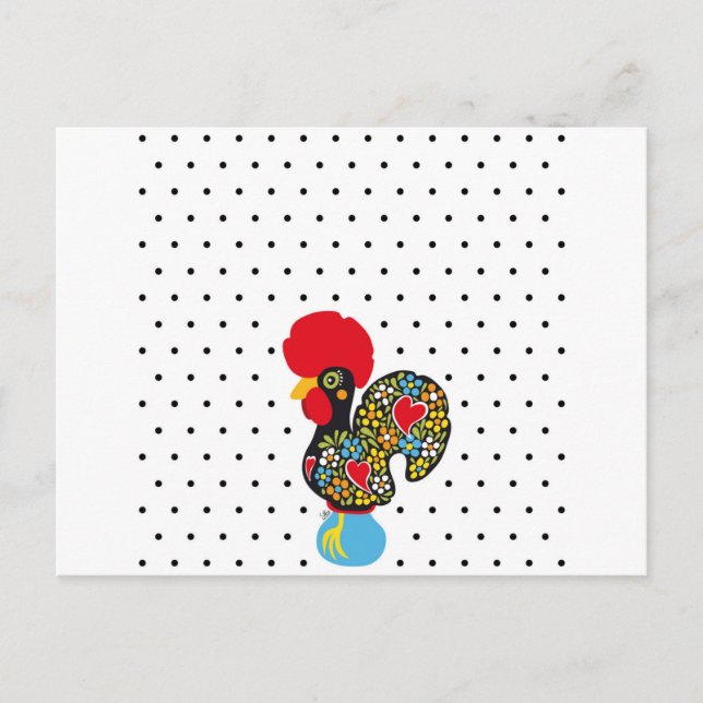 Famous Rooster of Barcelos Nr 06 - Polka Dots Postcard (Front)