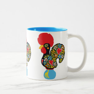 Famous Rooster of Barcelos Nr 06 Two-Tone Coffee Mug