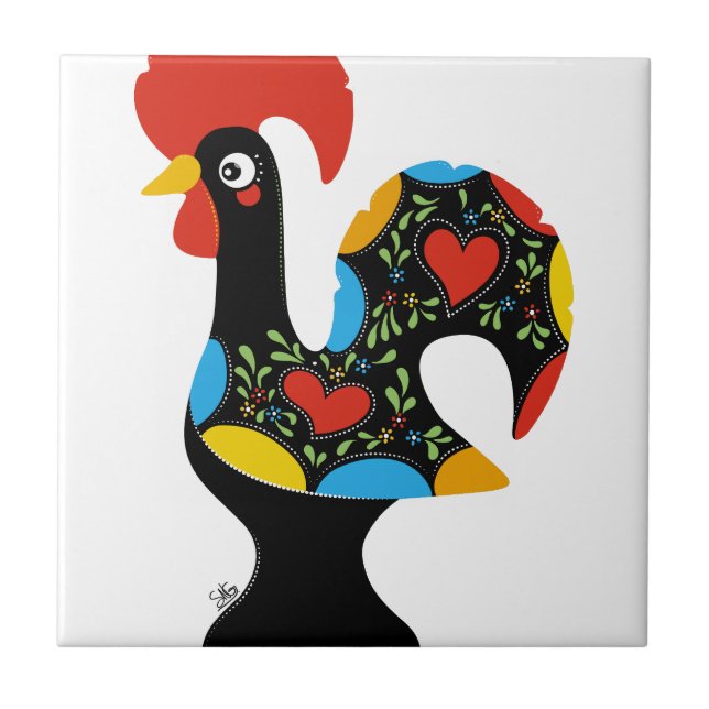 Famous Rooster of Barcelos Nr 09 Tile (Front)
