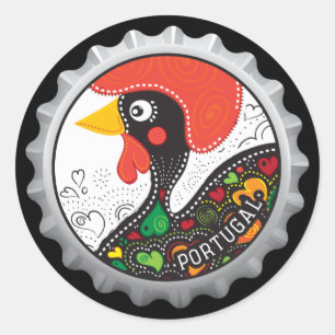 Famous Rooster of Portugal Nr 02 Classic Round Sticker