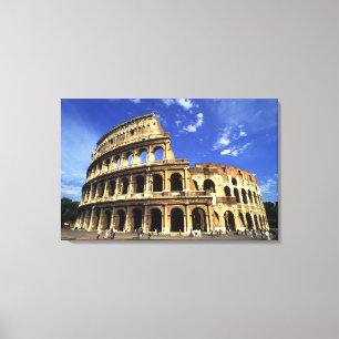 Famous ruins of the Coliseum in Rome Italy Canvas Print