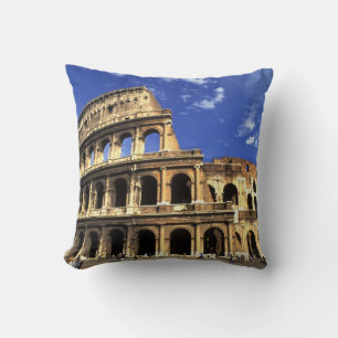 Famous ruins of the Coliseum in Rome Italy Throw Pillow