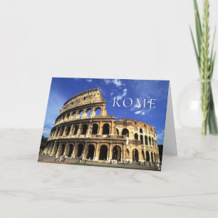 Famous Ruins of the Coliseum   Rome Italy Card