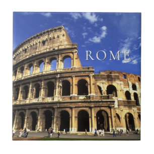 Famous Ruins of the Coliseum Rome Italy Tile