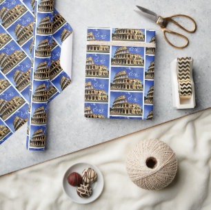 Famous Ruins of the Coliseum   Rome Italy Wrapping Paper