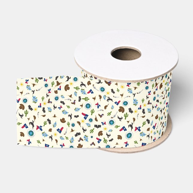 Famous Texas items- the lone star state Grosgrain Ribbon (Spool)