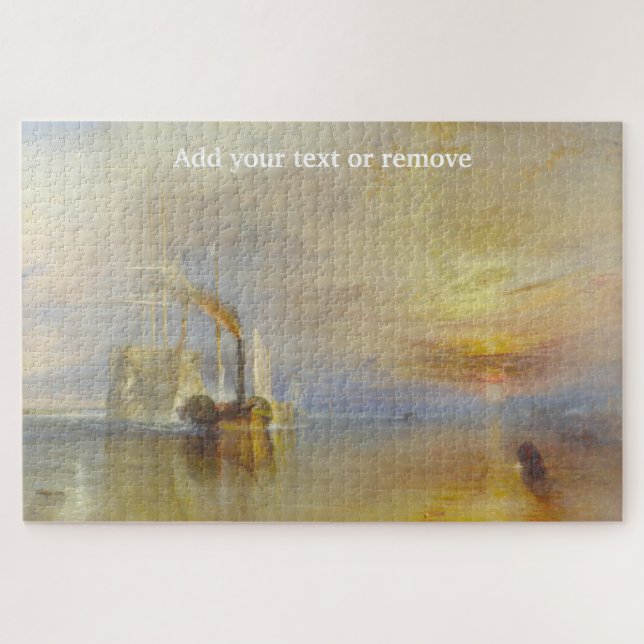 Famous "The Fighting Temeraire" JMW Turner, 1838, Jigsaw Puzzle (Horizontal)