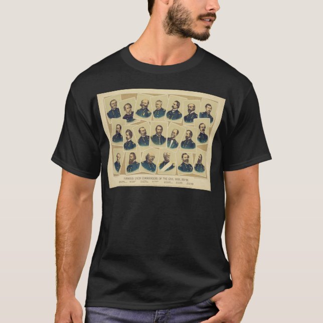 Famous Union Commanders of the Civil War T-Shirt (Front)