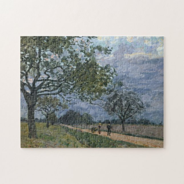 Famous Visual Arts Alfred Sisley the Road from Ver Jigsaw Puzzle (Horizontal)